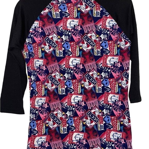 LuLaRoe Women’s XS Randy Baseball Tee Disney Villains Raglan Sleeves Loungewear - Picture 8 of 16